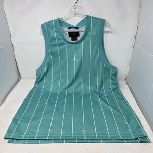 Jordan Basketball Jersey Mesh Teal Gym Training Hornets Men's Large DM1380-392